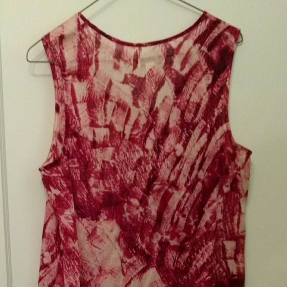 Coldwater Creek Raspberry Abstract Shell NWOT - Picture 2 of 5