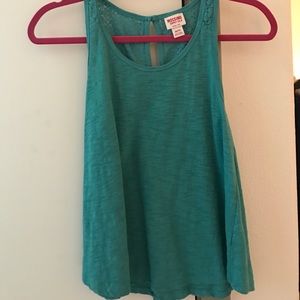 Fashion tank top with lace back