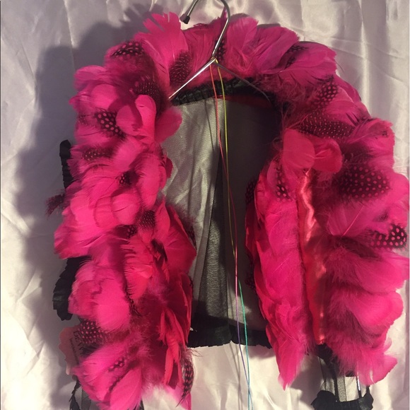 Pink feather top - Picture 1 of 2