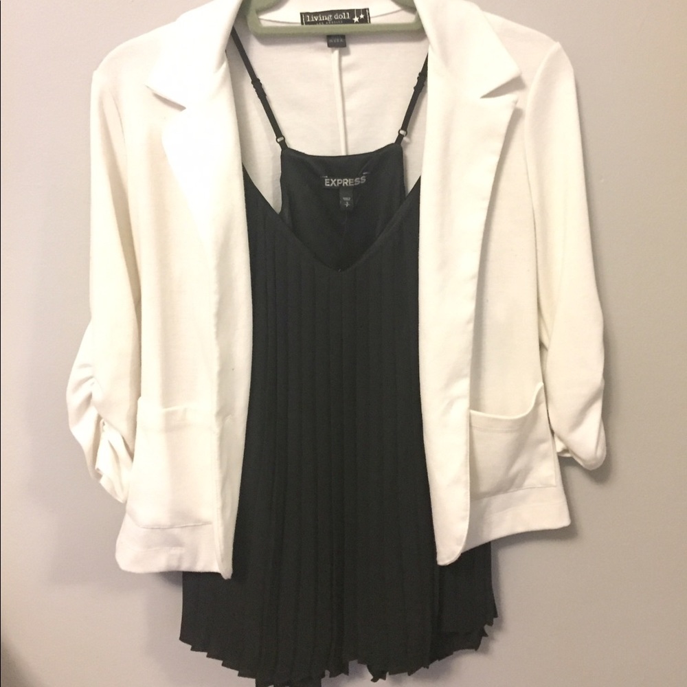 Express black tank top blouse with extra lining