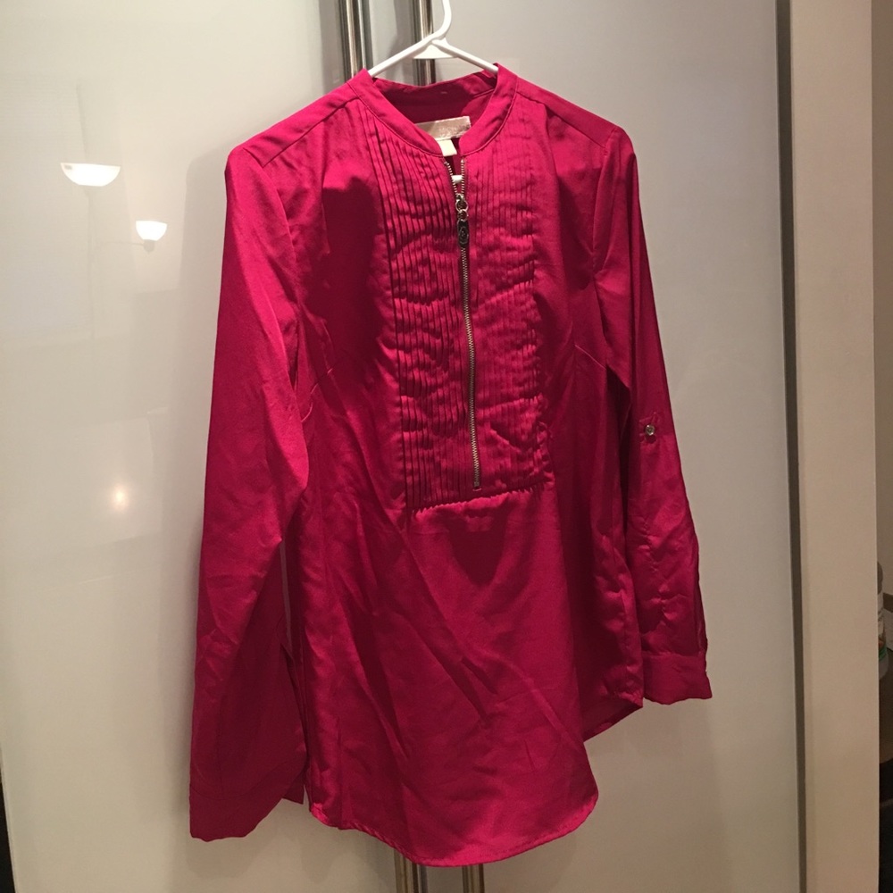 NWOT Michael Kors fushia tunic top, size small
