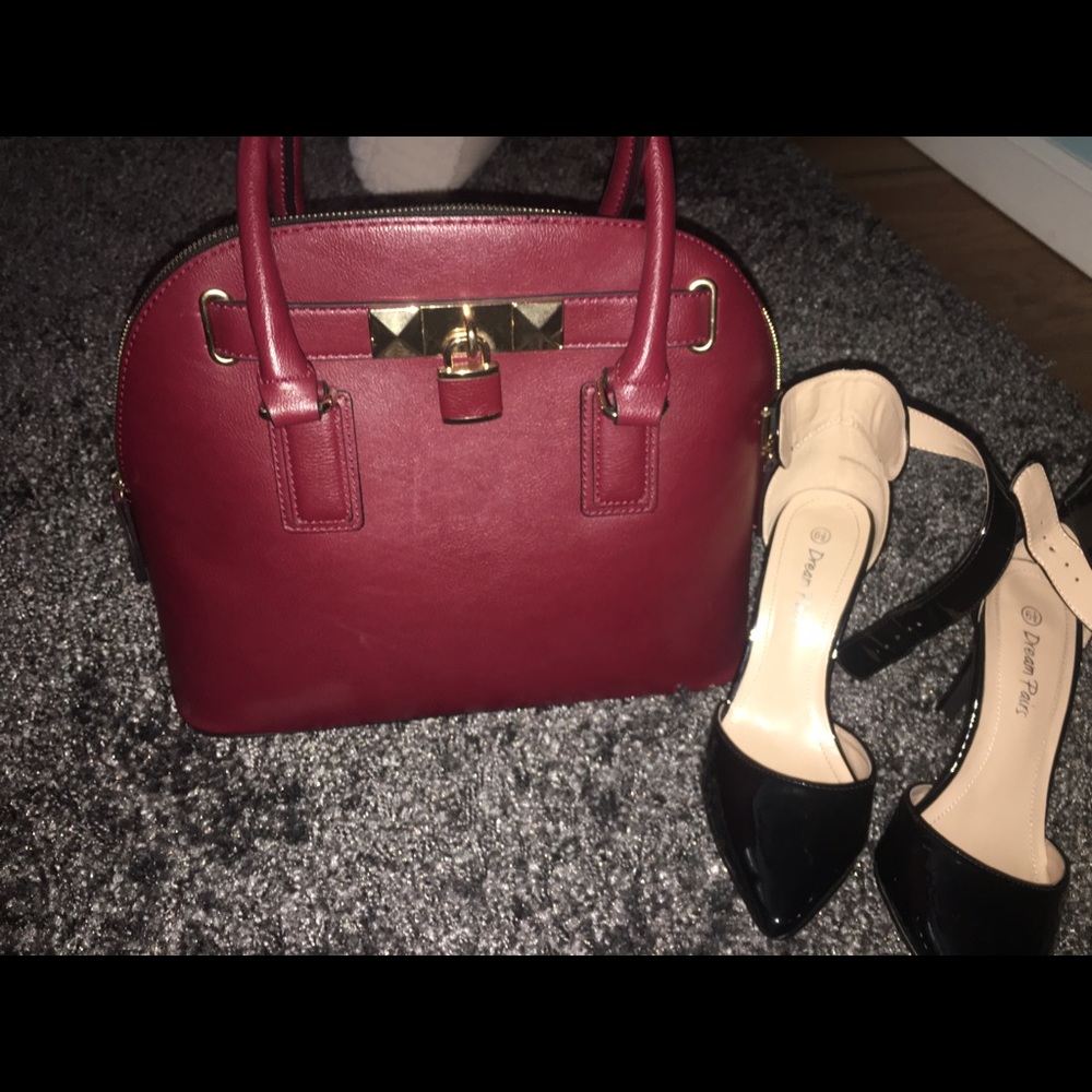 Aldo Maroon Dome Purse/Bag