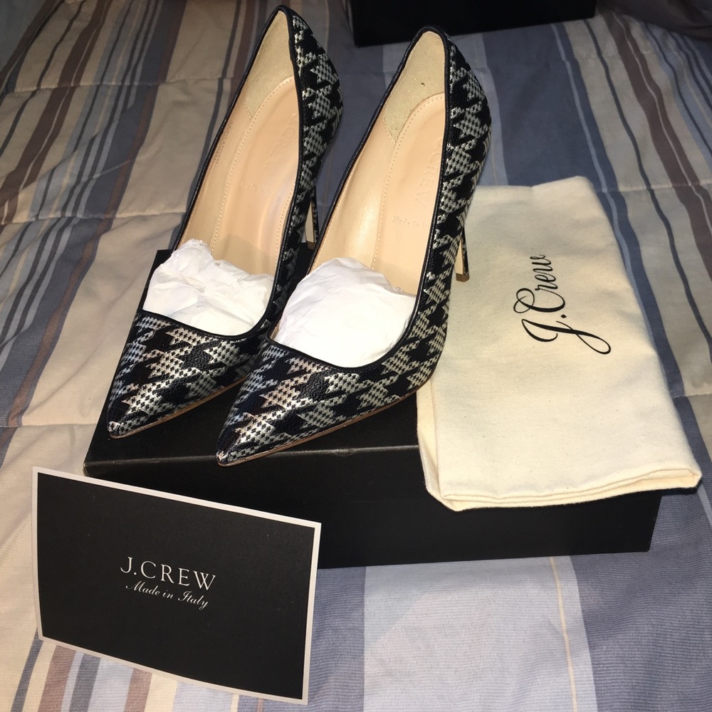 J.CREW Roxie Houndstooth Pumps - NEVER WORN!!!