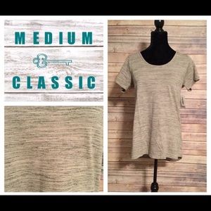 NWT Medium Grey LLR Classic T with subtle stripes