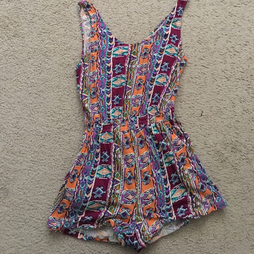 Forever21 Aztec backless romper