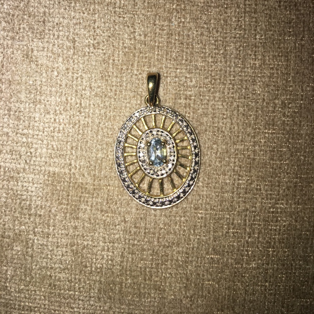 925 aquamarine pendant