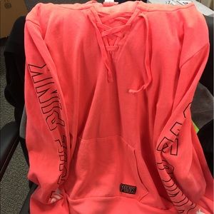 PINK strappy sweatshirt!