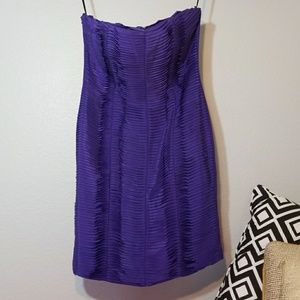Calvin Klein Purple Strapless Dress