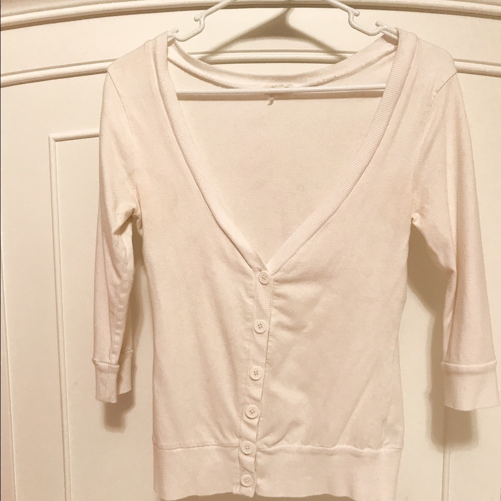 Large White Cardigan