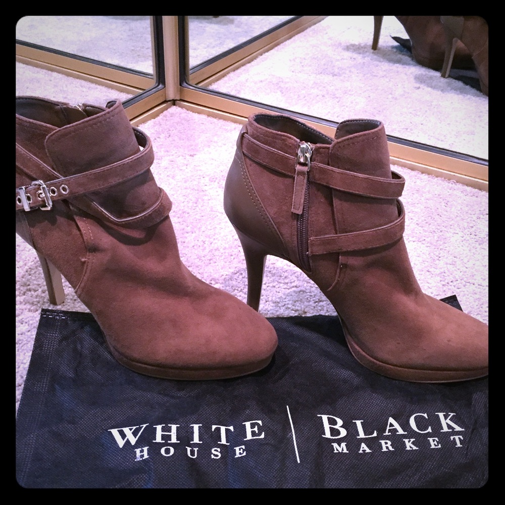 White House black market suede booties