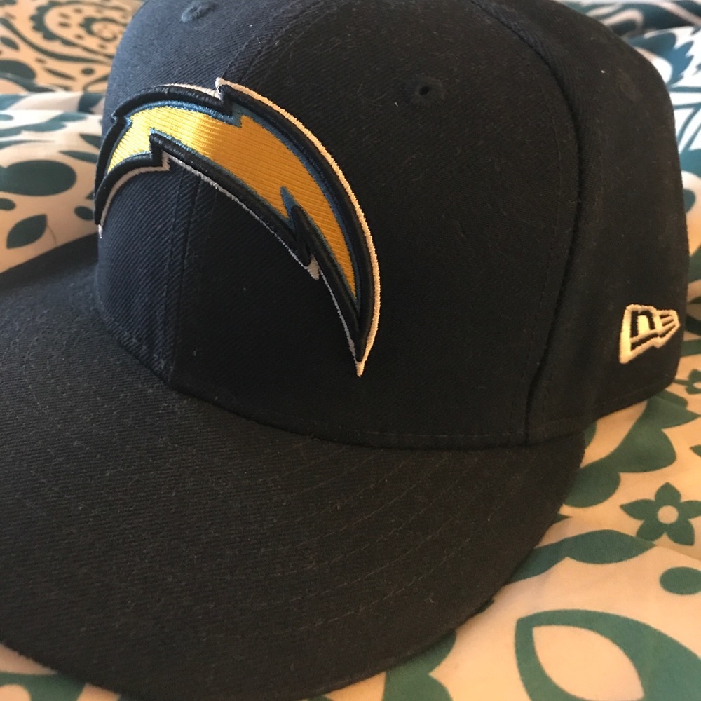 San Diego Chargers fitted hat.
