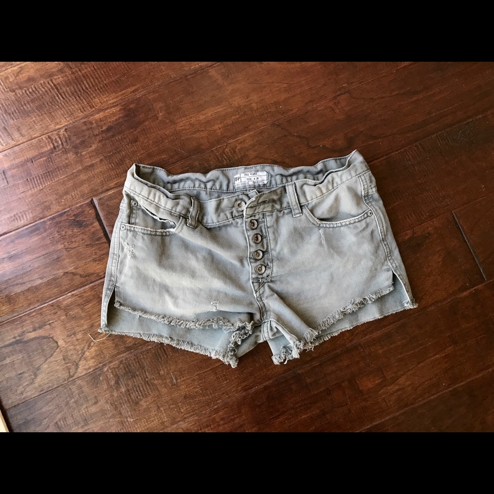 Free People denim cutoff shorts