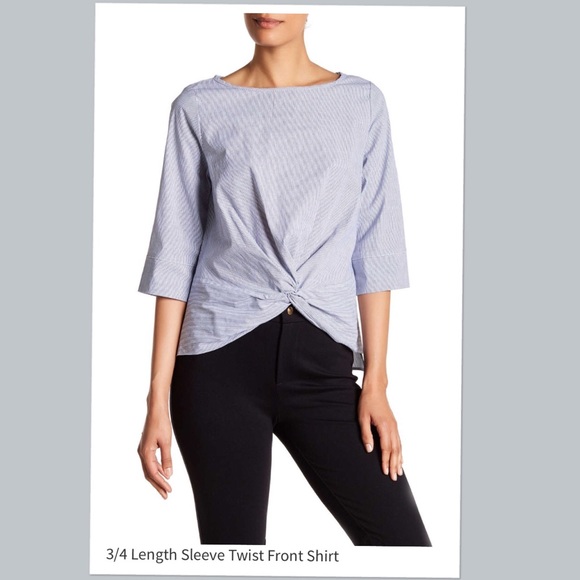 🦋3/4 sleeve , twist front shirt.🦋 - Picture 1 of 1