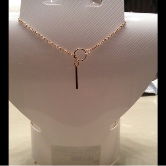 Jewelry Gold Bar Drop Pendant Necklace Poshmark