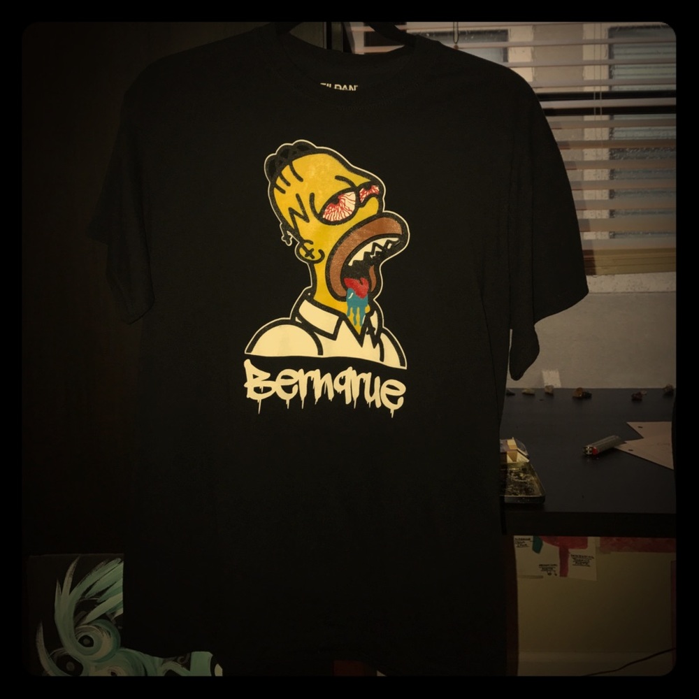 Stoner Simpson Black Tee Shirt