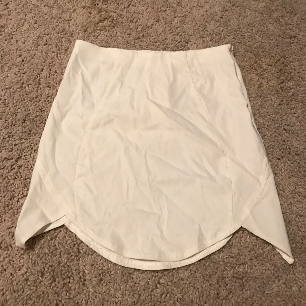 white high skirt