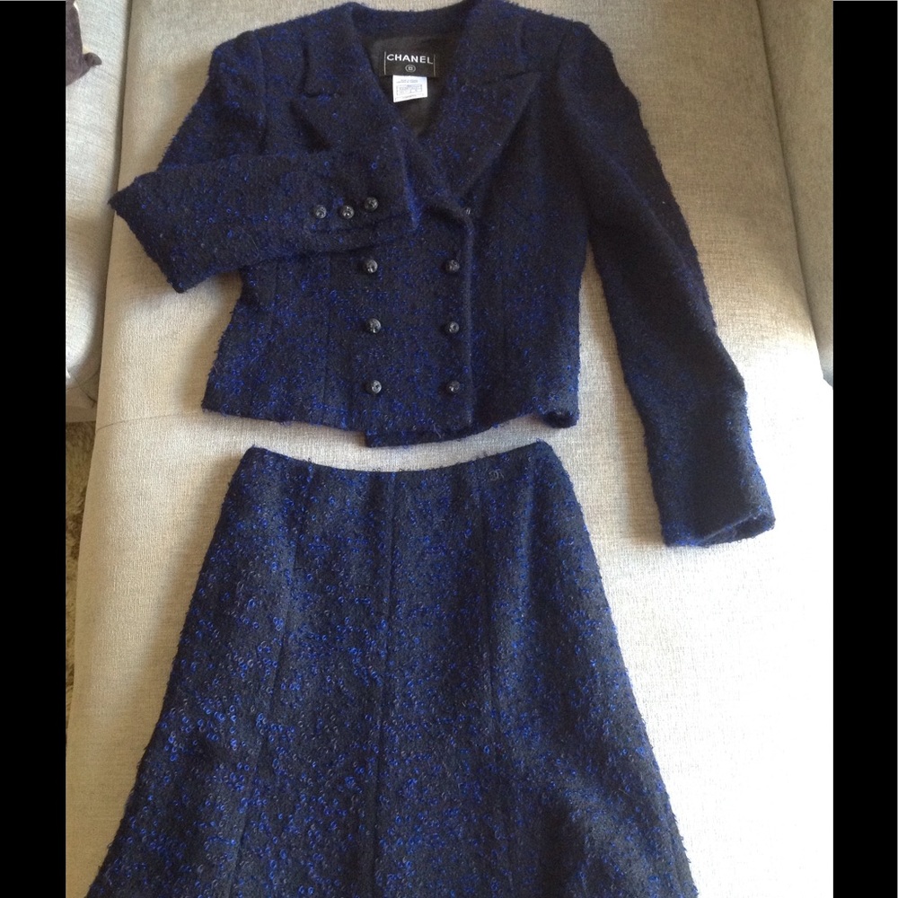 Chanel Classic Skirt Jacket Wool Dress Boucle suit blazer
