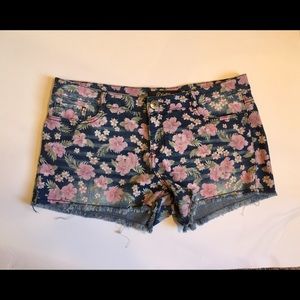 Rewash floral jean shorts