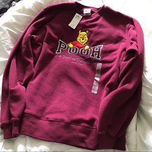 🤑1HR Disney M Winnie the Pooh nwt purple sweater