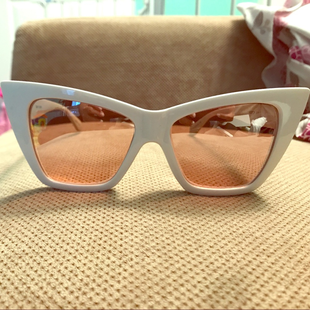 Quay - White Vesper Sunglasses by Shay Mitchell