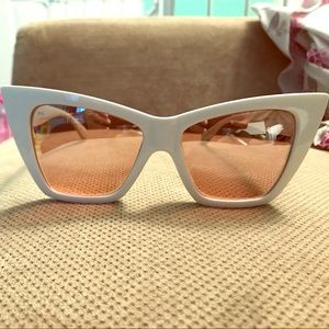 Quay - White Vesper Sunglasses by Shay Mitchell