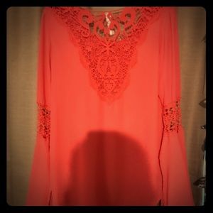 Pink Owl Coral Blouse