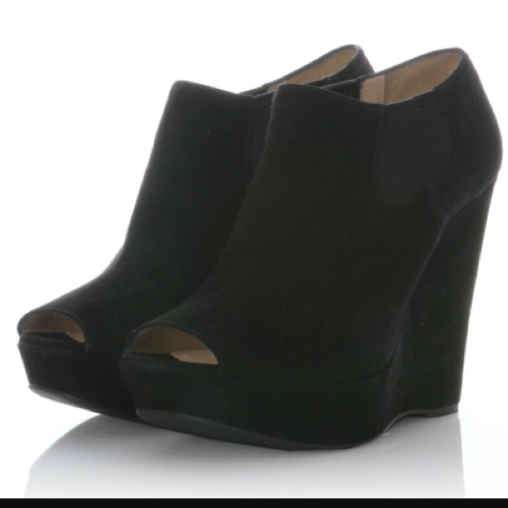 Prada Suede Open-toe Platform Booties