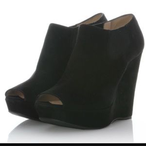 Prada Suede Open-toe Platform Booties