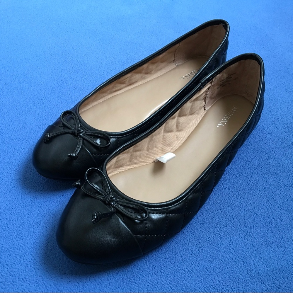 Merona Quilted Ballet Flats - Black (Size 10)