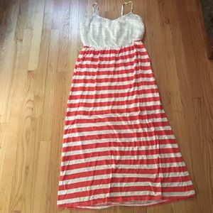 Super cute crochet top maxi dress