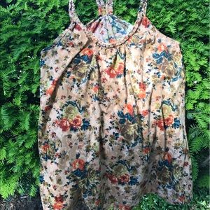 Tank top braided shoulder straps