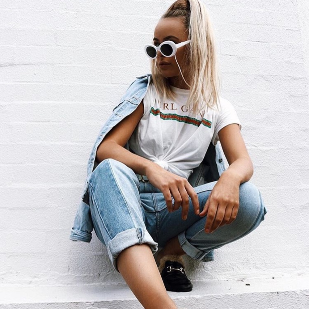 ⛱ Last 1 "Retro Babe" Oval Aviator Sunglasses - Picture 2 of 8