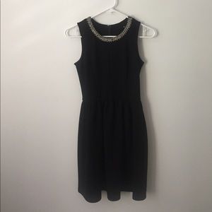 black jeweled neck dress