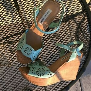 American Eagle Cork Wedge Platform Shoes