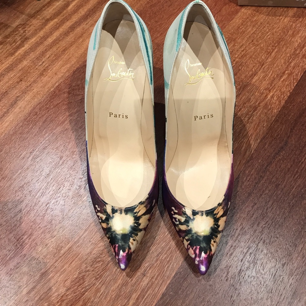 Christian Louboutin silk floral pigalle