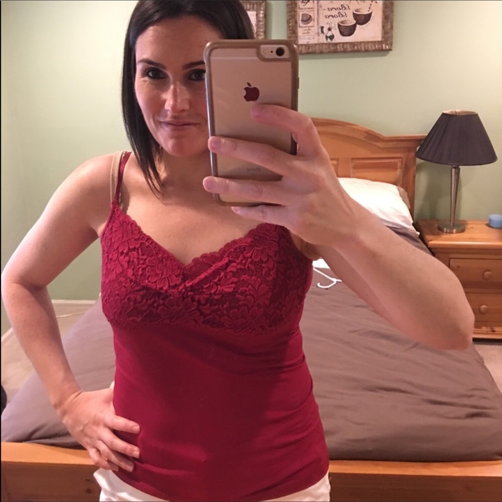 Red banana republic lace cami