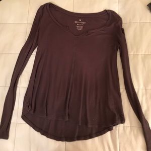 Grey Long Tee American Eagle