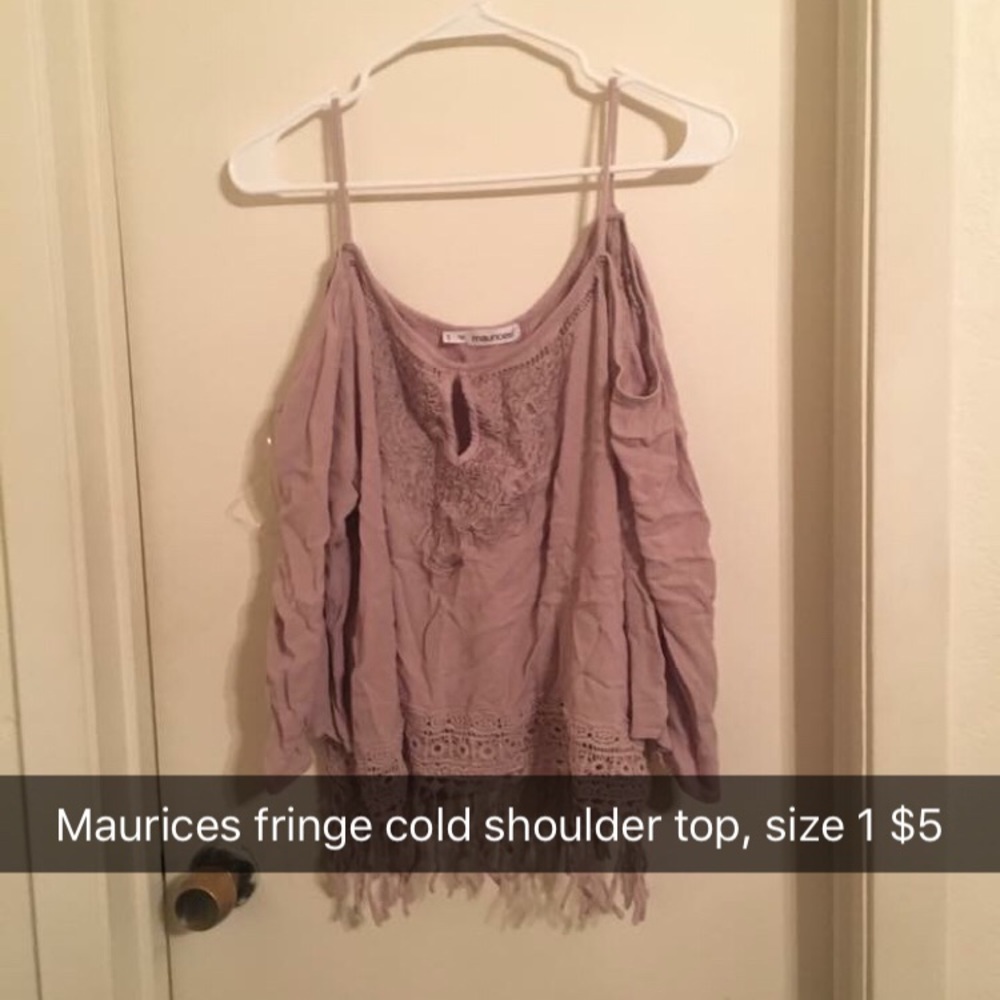Cold shoulder fringe tank