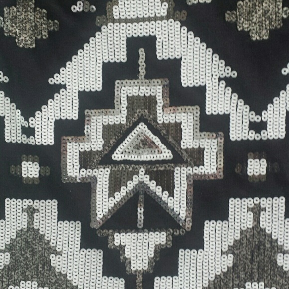 Express Aztec Sequin Skirt - ON TREND! - Picture 3 of 5