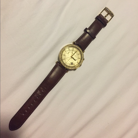 Michael kors Leather Parker chronograph watch main image 5