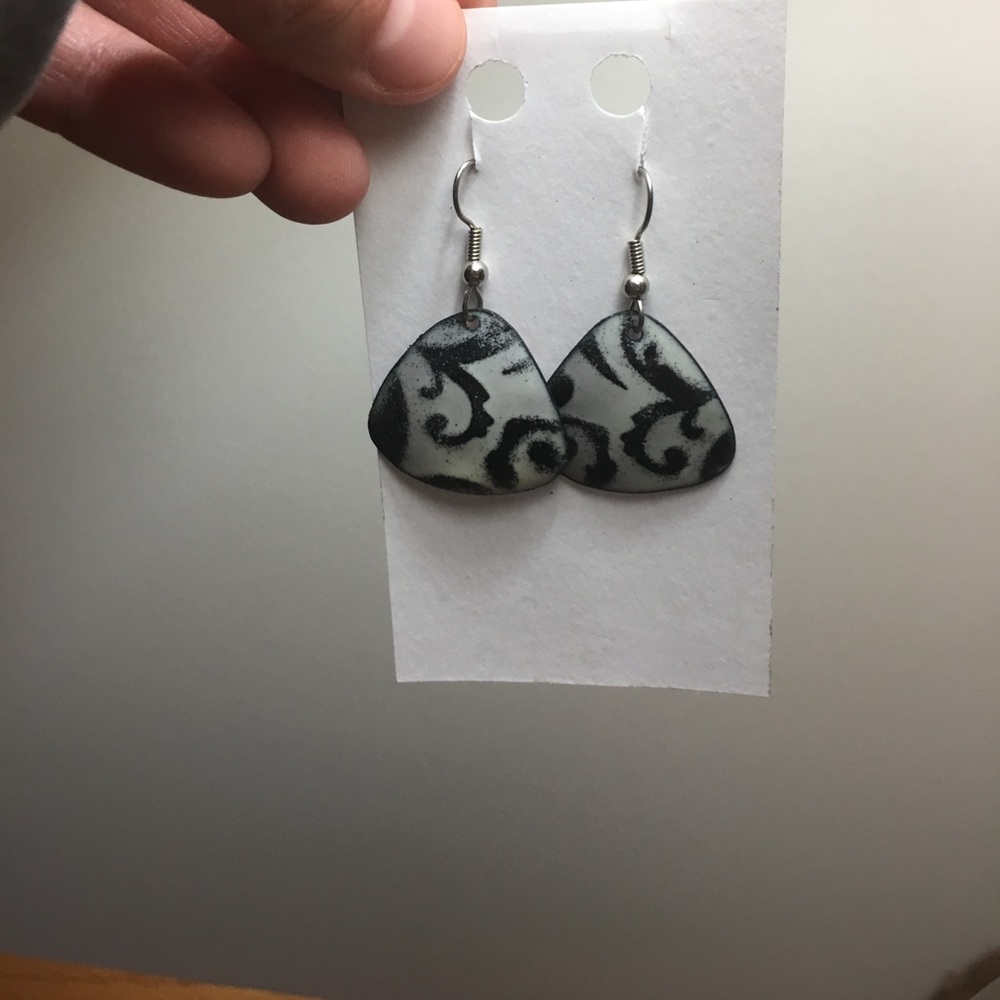 Black and White Earrings