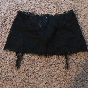 Victoria secret lace thong w/ tiny skirt & straps