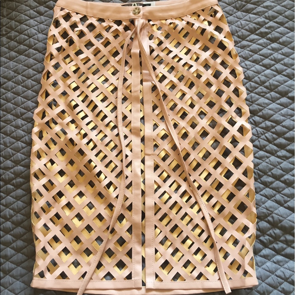 Dusty pink caged skirt