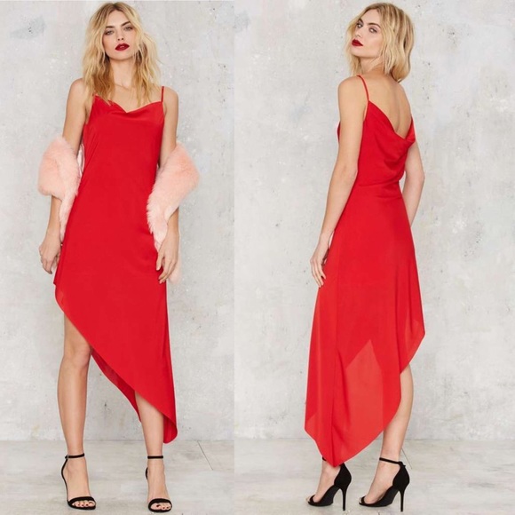 nasty gal red dress