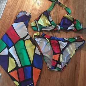Color block bikini