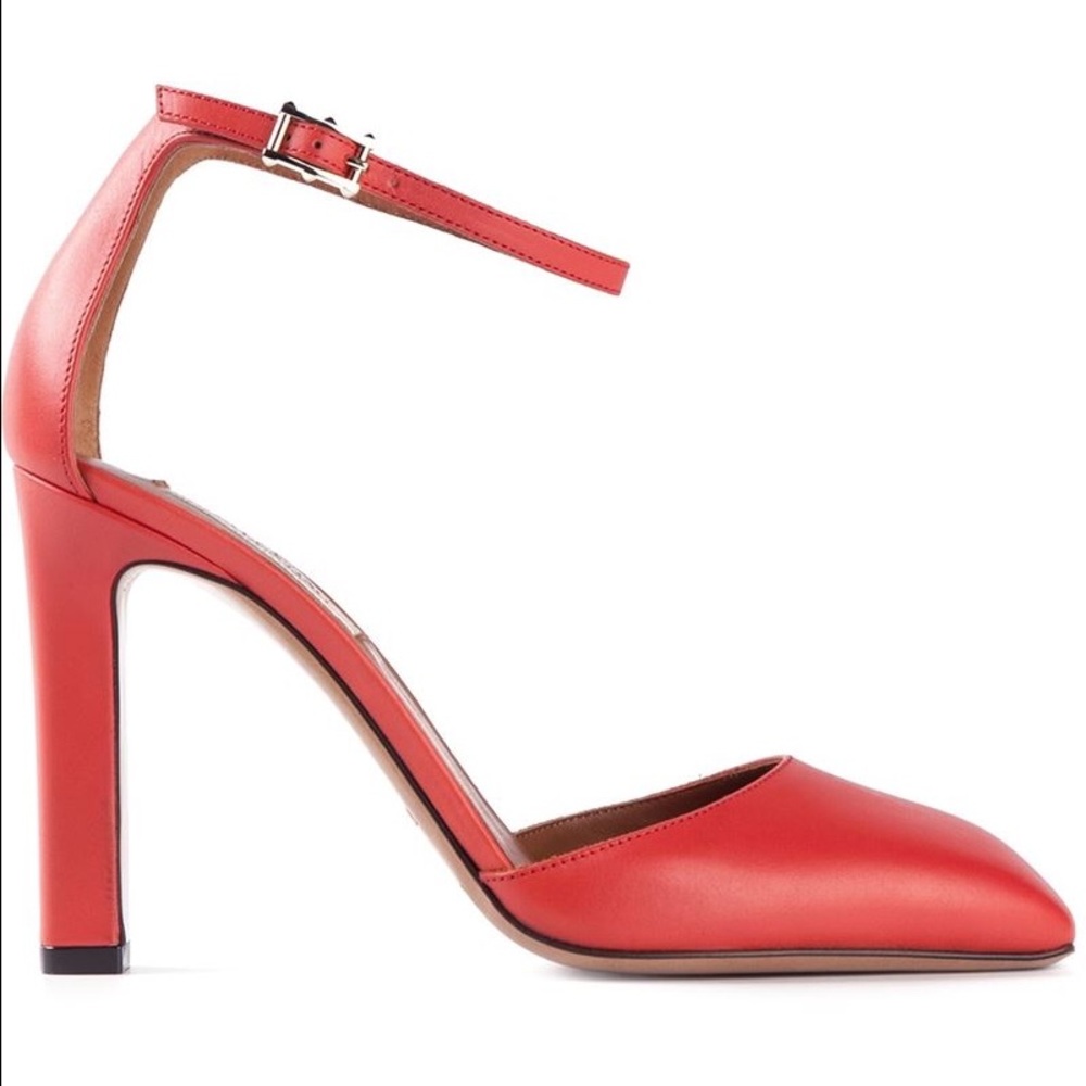 Valentino Garavani Ankle Strap Red Pumps
