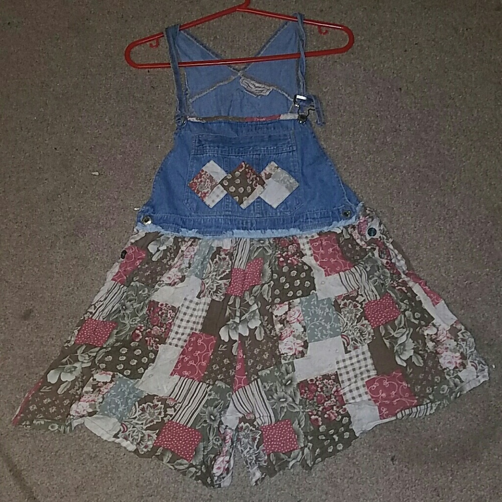 Jean and patterned romper