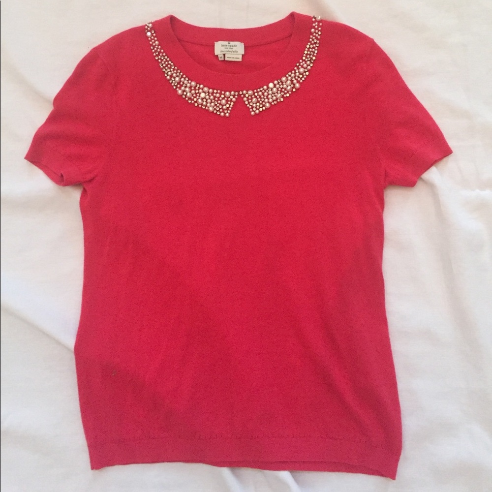 Kate Spade sweater with pearl embellishments