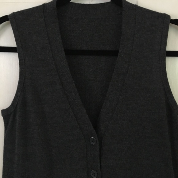 NWOT J. Crew merino wool vest charcoal Small - Picture 3 of 5