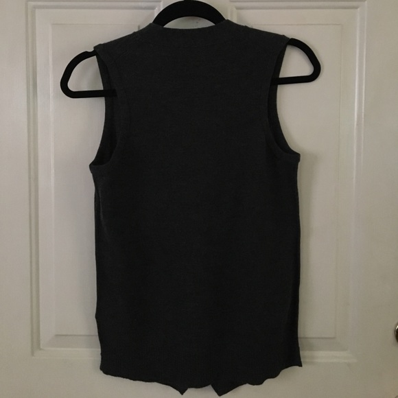 NWOT J. Crew merino wool vest charcoal Small - Picture 4 of 5